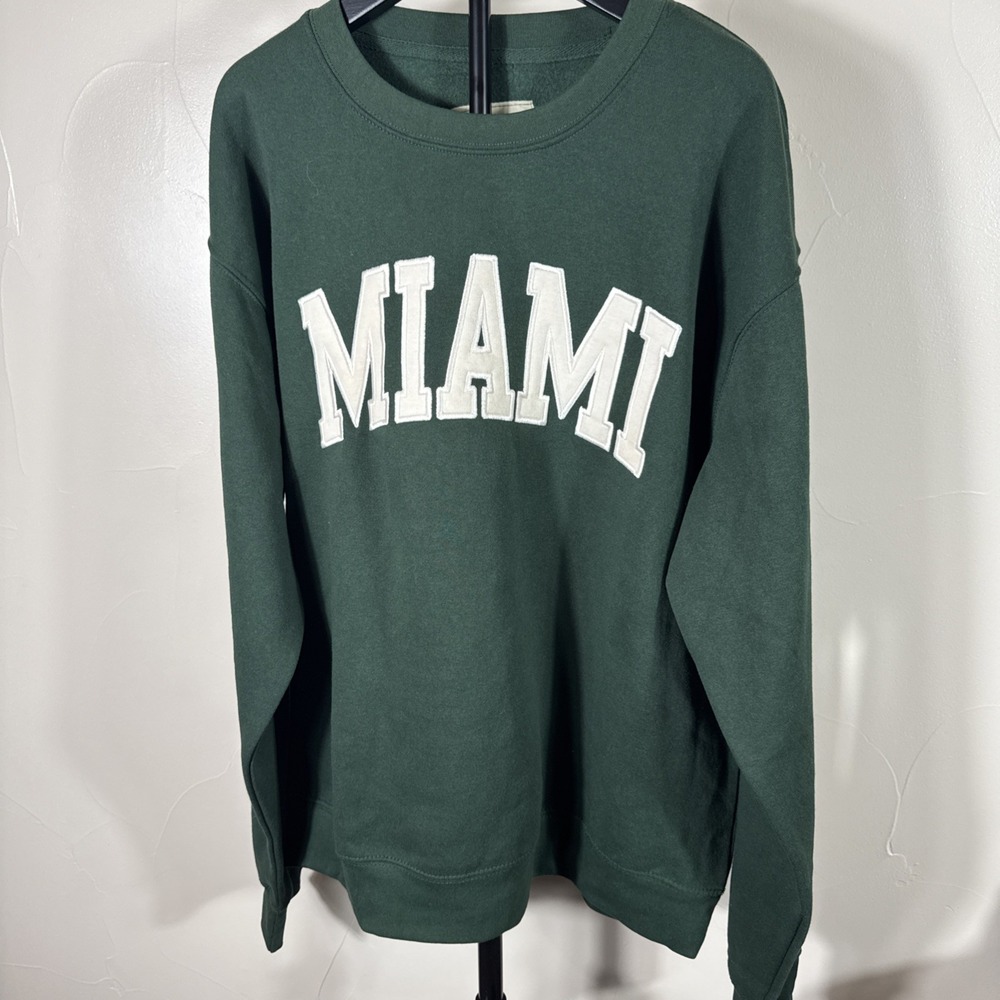 New York Popular Heavyweight Embroidered Crew Neck Sweatshirt Miami Size 2XL